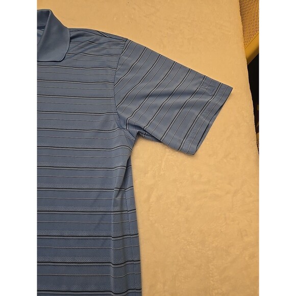 PGA Tour Men's Golf Polo Shirt Blue Color W/ Stripes 100% Polyester Size XXL - Picture 4 of 8